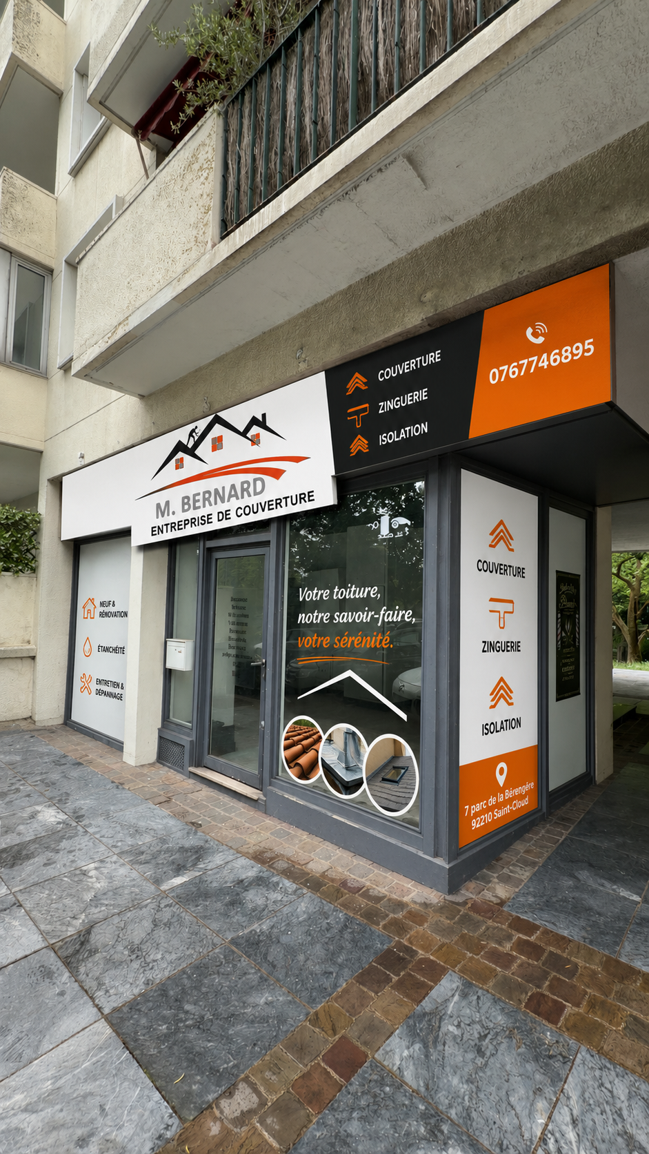 Devanture de l'Entreprise Bernard — 7 Parc de la Bérengère, Saint-Cloud